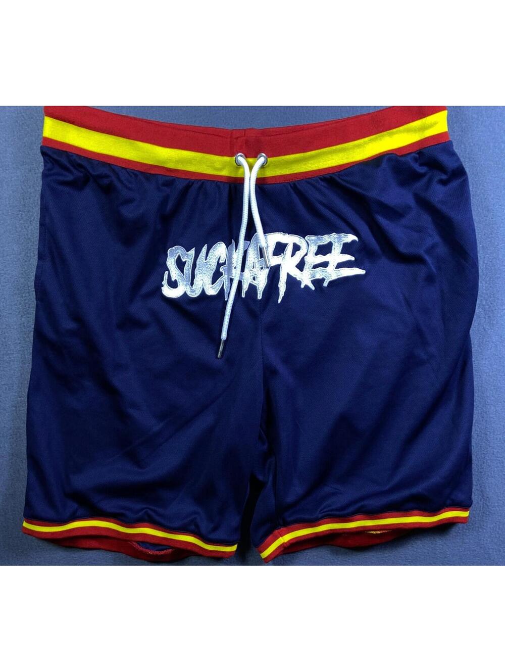 Rare! SuckaFree Shorts 2XL Basketball Baggy Drawstring Streetwear Sucka Free 36"